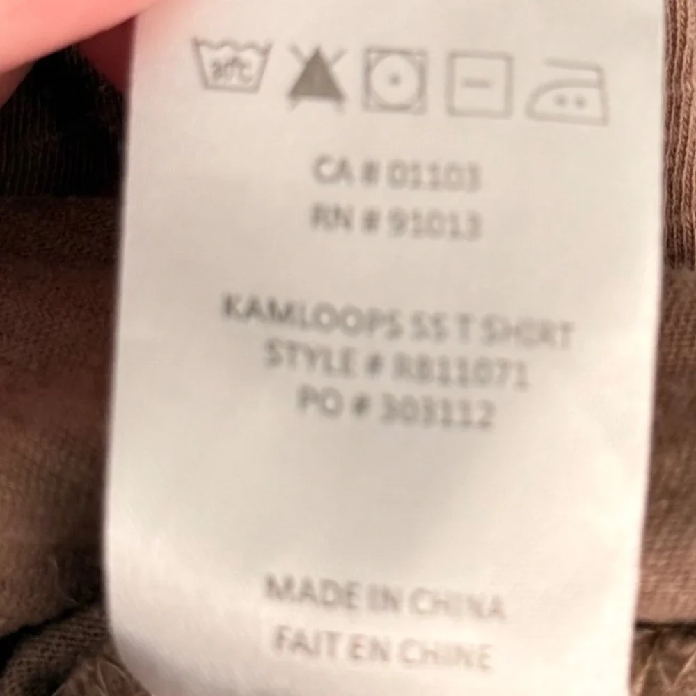 Robert Barakett Mens L Kamloops T Shirt Brown Slub Cotton Crew Neck RB11071 GUC